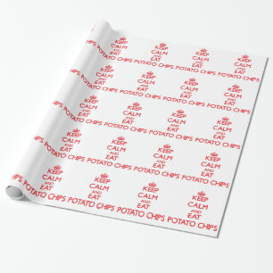 Hou je rustig en eet Potato Chips Cadeaupapier