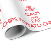 Hou je rustig en eet Potato Chips Cadeaupapier (Rol Hoek)