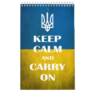 Hou je rustig en ga door met het Oekraïense emblee Kalender