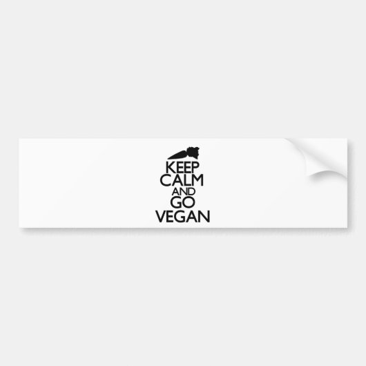 Hou je rustig en ga naar vegan bumpersticker (Voorkant)