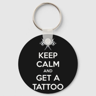 Hou je rustig en haal een tattoo sleutelhanger