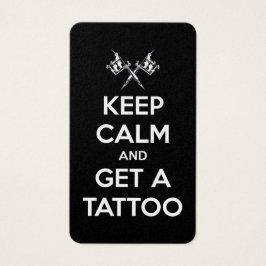 Hou je rustig en haal een tattoo visitekaartje