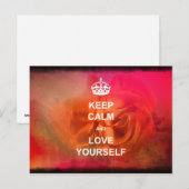 Hou je rustig en hou van jezelf briefkaart (Voorkant / Achterkant)