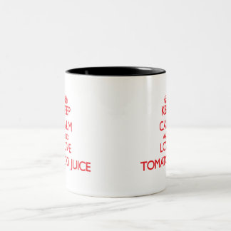 Hou je rustig en hou van Tomato Juice Tweekleurige Koffiemok