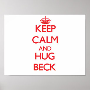 Hou je rustig en Hug Beck Poster