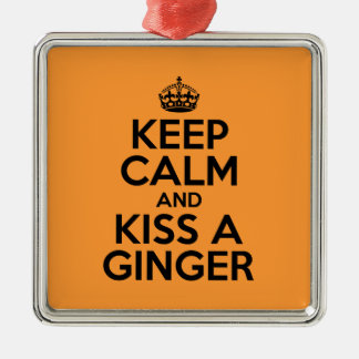 Hou je rustig en kus een Ginger. Metalen Ornament