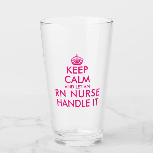 Hou je rustig en laat een RnT-verpleegster het zo  Glas (Voorkant)