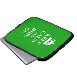 Hou je rustig en loop door laptop sleeve