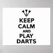 Hou je rustig en speel Darts. Poster (Voorkant)