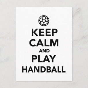Hou je rustig en speel handbal. briefkaart