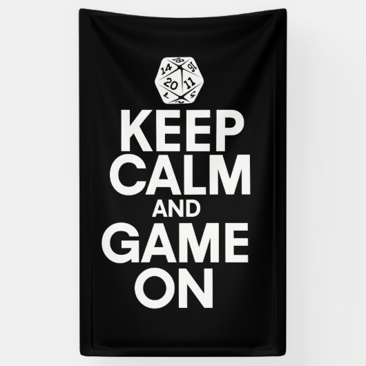 Hou je rustig en speel mee spandoek (Verticaal)
