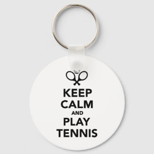 Hou je rustig en speel Tennis. Sleutelhanger