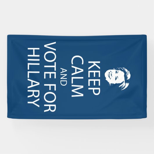 Hou je rustig en stem voor Hillary Spandoek (Horizontaal)