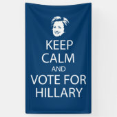 Hou je rustig en stem voor Hillary Spandoek (Verticaal)