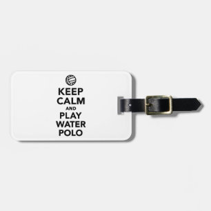 Hou je rustig water Polo Bagagelabel