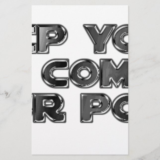 Hou je stomme opmerkingen (Voorkant)