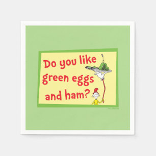 Hou je van groene eieren met ham? servet