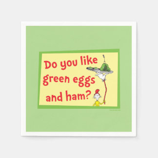 Hou je van groene eieren met ham? servet