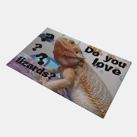 Hou je van lizards Funny Lizard Afbeelding Deurmat (Schuin)