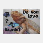 Hou je van lizards Funny Lizard Afbeelding Deurmat (Voorkant)
