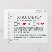 Hou je van mij? Briefkaarten (Voorkant / Achterkant)