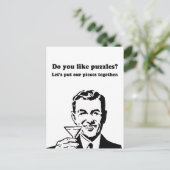 HOU JE VAN PUZZELS? BRIEFKAART (Staand voorkant)