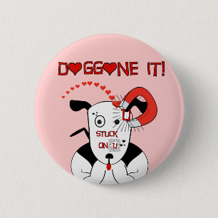 Hou je vast aan je Dogone! Petey de pitbull Ronde Button 5,7 Cm