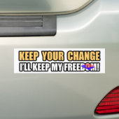 Hou je verandering! bumpersticker (Op auto)