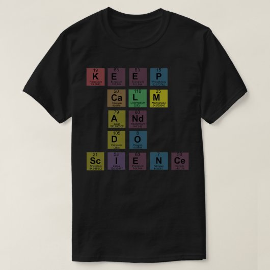 Hou kalm amp Do Science T-shirt (Design voorkant)