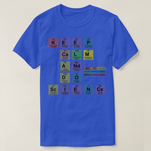 Hou kalm amp Do Science T-shirt (Design voorkant)