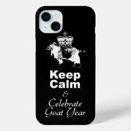 Hou kalm Celebrate Goat Year Black iPhone Case