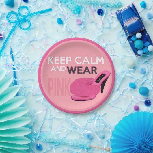 Hou kalm, Draag Roze Papieren Bordje (Feest)