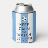 Hou kalm en bekijk de Argentijnse blauwe strepen Blikjeskoeler (Blikje Achterkant)