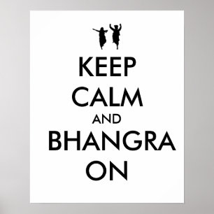 Hou kalm en bhangra op dansen poster