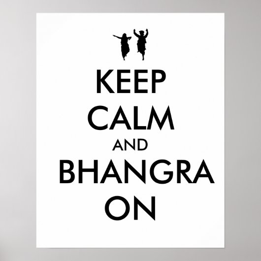 Hou kalm en bhangra op  dansen poster (Voorkant)