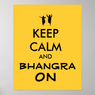 Hou kalm en bhangra op dansen poster