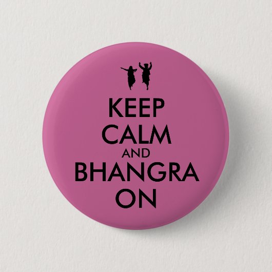Hou kalm en bhangra op  dansen ronde button 5,7 cm (Voorkant)