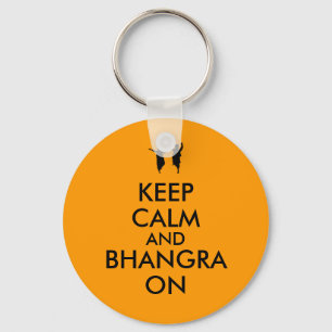 Hou kalm en bhangra op dansen sleutelhanger
