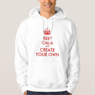 Hou kalm en draai je Creëer in je eentje   Rood Hoodie
