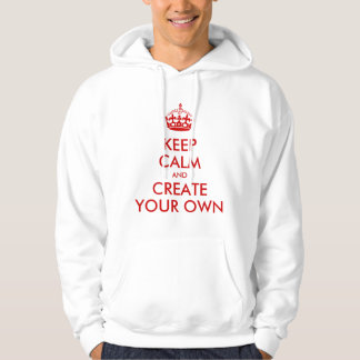 Hou kalm en draai je Creëer in je eentje | Rood Hoodie