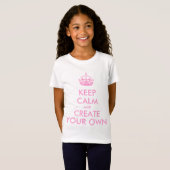 Hou kalm en draai je Creëer in je eentje | Roze T-shirt (Voorkant volledig)