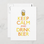 Hou kalm en Drink bier Briefkaart (Voorkant / Achterkant)