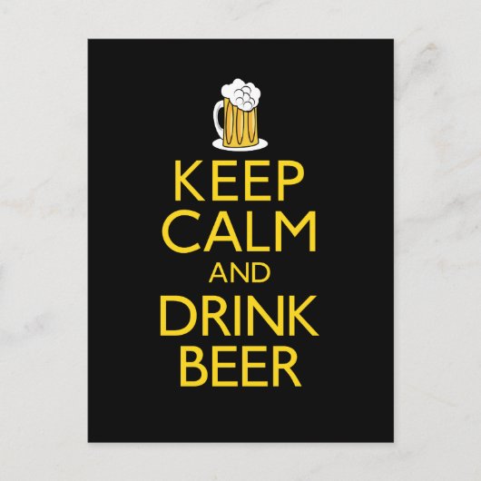 Hou kalm en Drink bier Briefkaart (Voorkant)