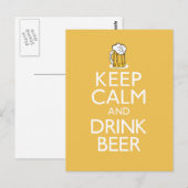Hou kalm en Drink bier Briefkaart (Voorkant / Achterkant)
