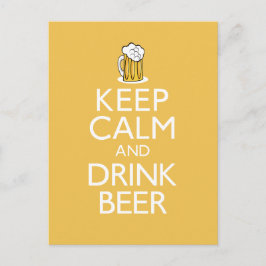 Hou kalm en Drink bier Briefkaart