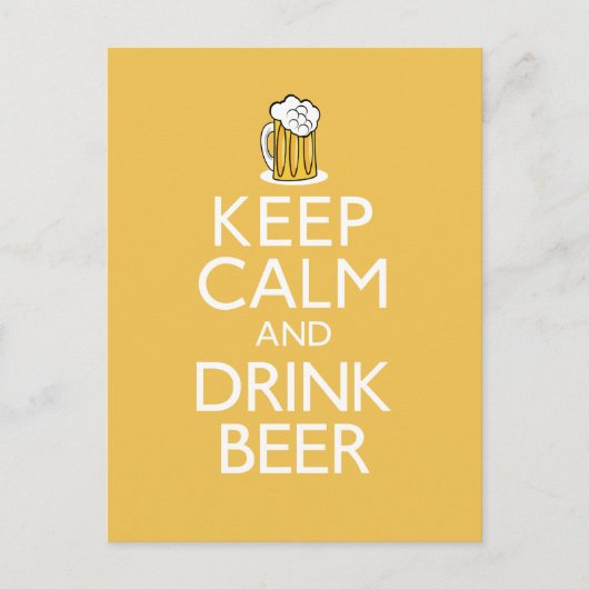 Hou kalm en Drink bier Briefkaart (Voorkant)