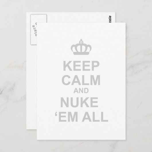 Hou kalm en duik alles - Dictator War Funny Briefkaart (Voorkant / Achterkant)