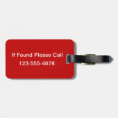 Hou kalm en eet een cupcake rood bagagelabel (Achterkant horizontaal)