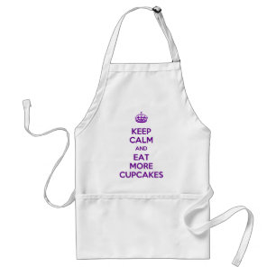 Hou kalm en eet meer cupcakes Apron Standaard Schort