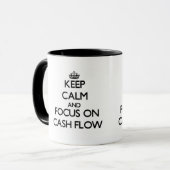 Hou kalm en focus op cash flow mok (Voorkant links)